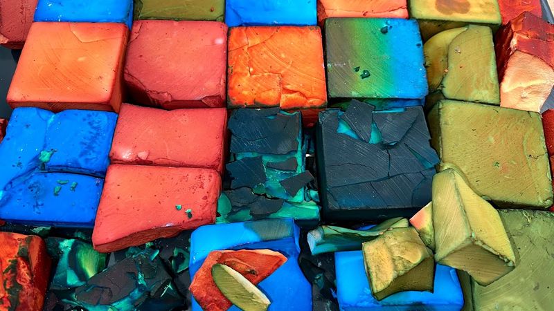 Dusty and Dip Dyed Fall Vibes Chalk Crush | ASMR