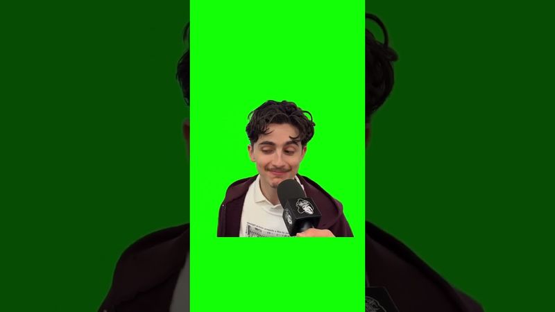 Timothée Chalamet "uhh...they don't" green screen