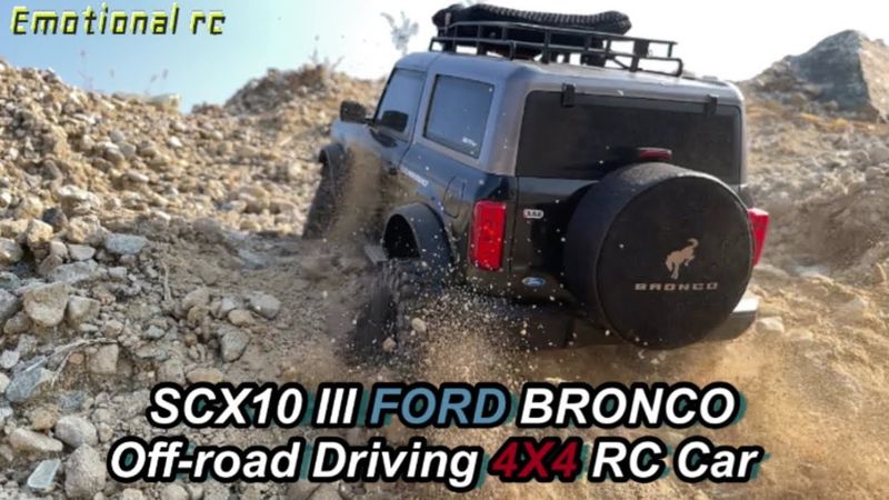 Axial SCX10 III FORD BRONCO 2021 Off-road Driving | Paint in Black | 4X4 RC Car