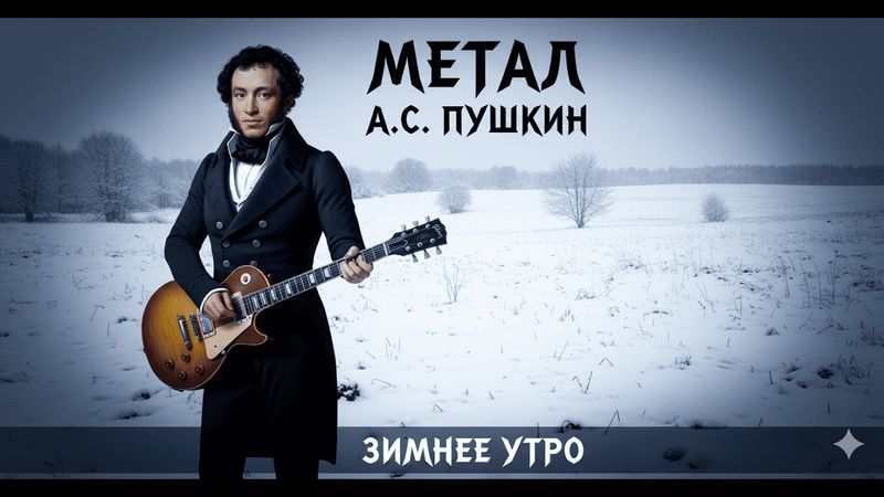 Метал Музыка от Нейросети Стихи А.С. Пушкин  - Зимнее утро | AI Music & Video