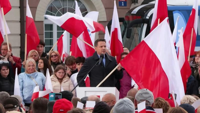Pro-EU Warsaw mayor Rafal Trzaskowski holds rally ahead of Poland's presidential elections | AFP
