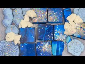 Dyed Blue Crunchy Gym Chalk with Soft Blue Gym Chalk Reforms