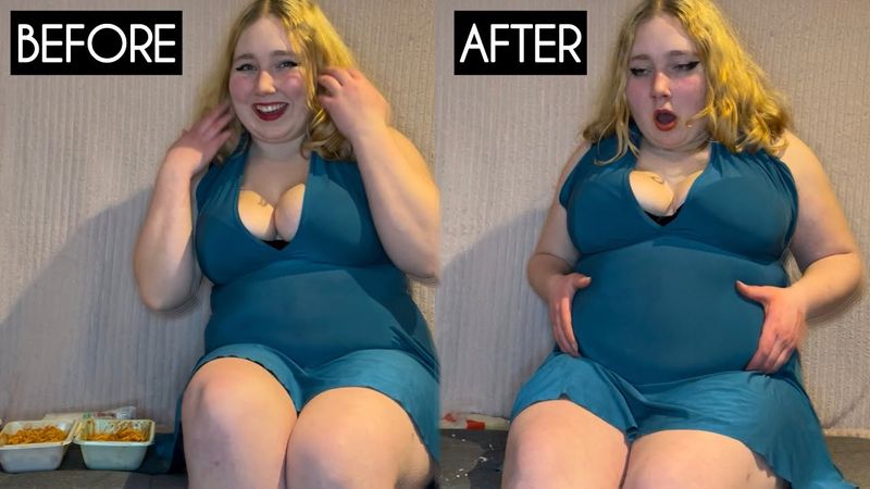 How BIG does my Belly get after eating 3KG of Spaghetti? 🍝