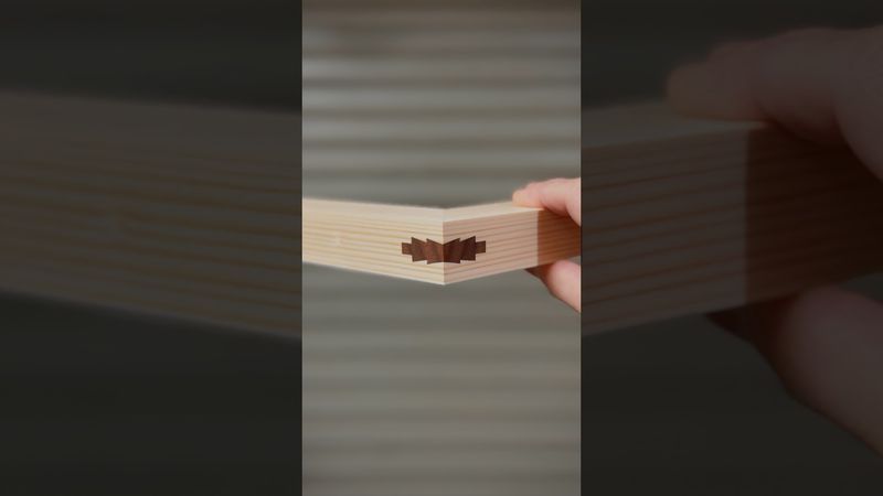 I Call This the “Christmas Miter” Joint🎄　#short #woodworking #diy