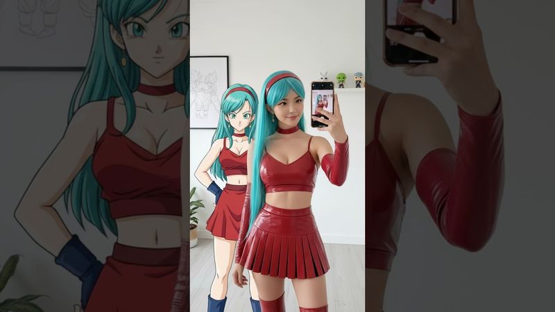 Kamehameha!! Real Dragon Ball Characters and Anime Version #dragonballz #dbz #pixverseai #pixverse