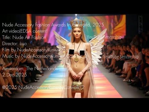 Art Video: Nude Art Fashion. EDSA Content. Music by Lisa(NudeAccessoryRunwayCatwalk_2)