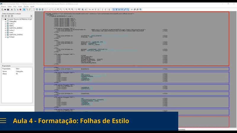 Resumo de Materiais em Excel #04 - Formatação: Folhas de Estilo