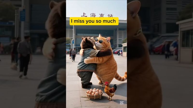 Bear came to visit me #catstory #aicat #cuteanimal