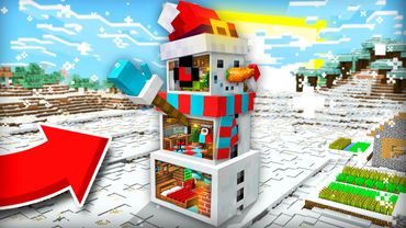 MINECRAFT'TA KOCAMAN BİR KARDAN ADAMIN İÇİNE EV YAPTIM | Compot Minecraft