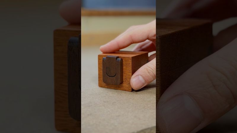 Precision Crafting a Wooden Latch #shorts #woodworking #diy