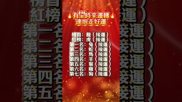 🔥有望時來運轉🔥 接了，轉發，錢財擋不住 #十二生肖 #運勢 #玄學 #風水 #命理