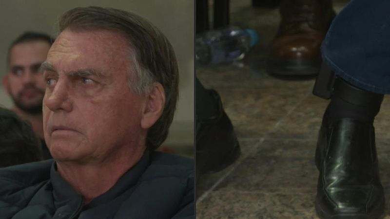 Bolsonaro attends mass on the outskirts of Brasilia wearing ankle monitor | AFP