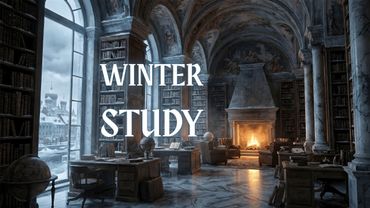 dark academia piano for studying winter castle fireplace 8 hours