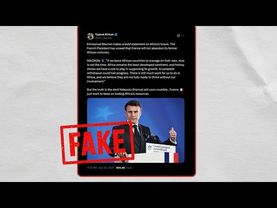 Did Macron say that Africa still needs France in order to "thrive"?