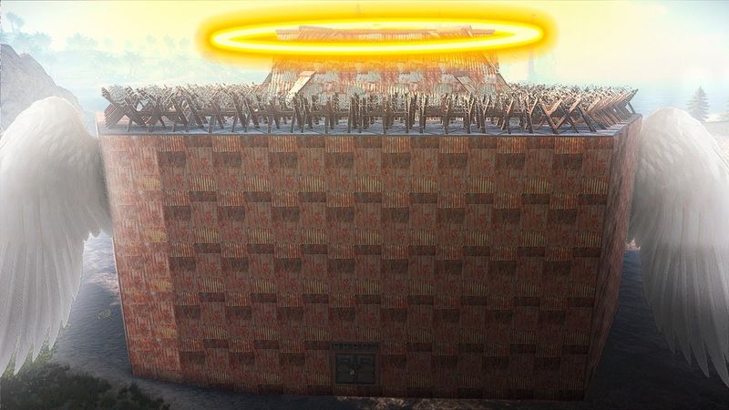 Неприступная крепость отбивает рейды. Антирейд с кушем в 200.000 СЕРЫ в Rust/Раст