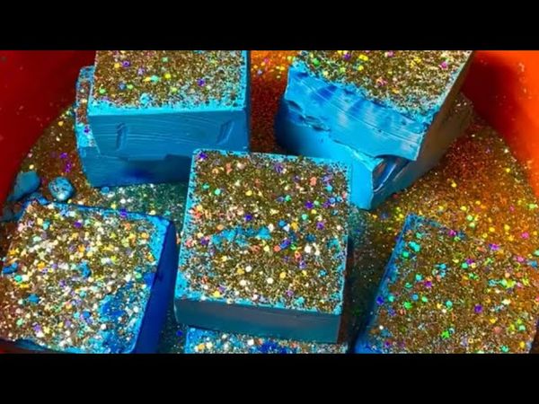 Blue Glittery Fresh Chalk