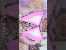 Vivid Pink block #rainbowsoap #oddlysatisfying #relax #crushingtime #satisfying