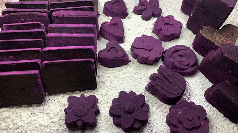 Part 3: Mass Vibrant Deep Purple Iron Oxide Crush Powdery Crunchy Soft Dusty