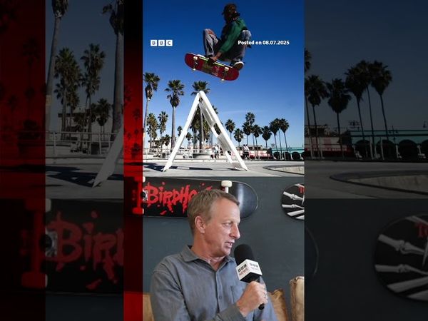 Could Tony Hawk come out of retirement? #TonyHawk #Olympics #BBCNews