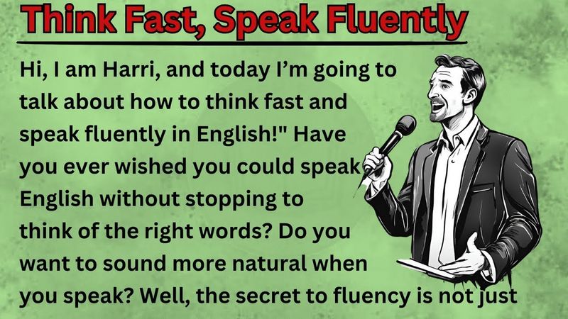 Fast Think, Speak Fluently || Graded Reader || Learn English Through Stories || Improve Your English