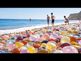 How can I bring these crystal balls home? 10 meters thick agate layer