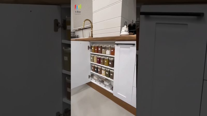 Kitchen Storage Ideas: Maximizing Every Corner for a Clutter-Free Space #shorts  #kitchendesign