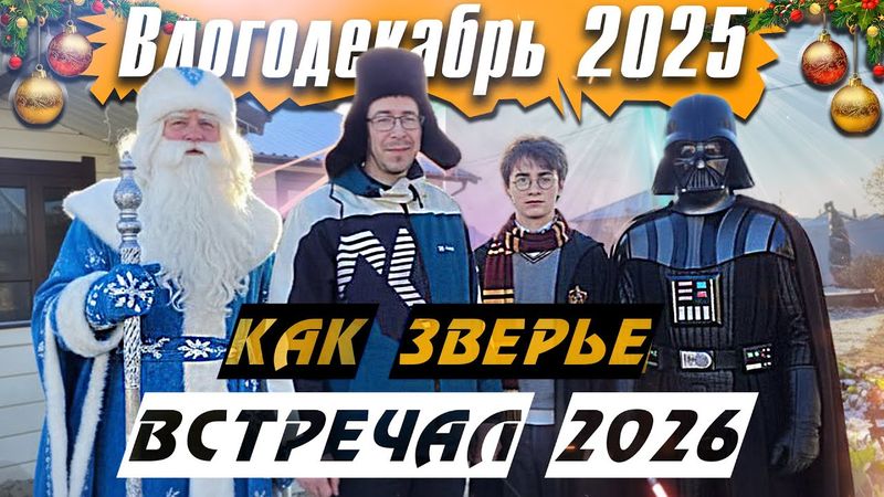 Как ЗВЕРЬЕ встречал Новый Год 2026 - Влогодекабрь