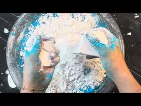 Blue sizzling Water Crush | Satisfying