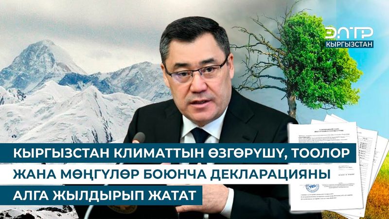 КЫРГЫЗСТАН КЛИМАТТЫН ӨЗГӨРҮШҮ, ТООЛОР ЖАНА МӨҢГҮЛӨР БОЮНЧА ДЕКЛАРАЦИЯНЫ АЛГА ЖЫЛДЫРЫП ЖАТАТ