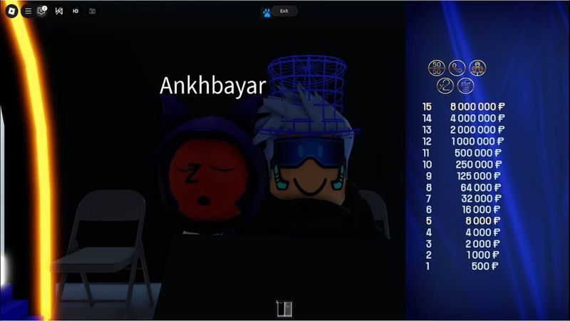 WWTBAM Russia (Roblox special episode at home - 2 years since Karaulova!) EPISODE 1