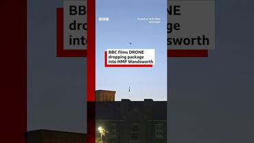 A drone was filmed dropping a package into HMP Wandsworth prison in London. #London #BBCNews