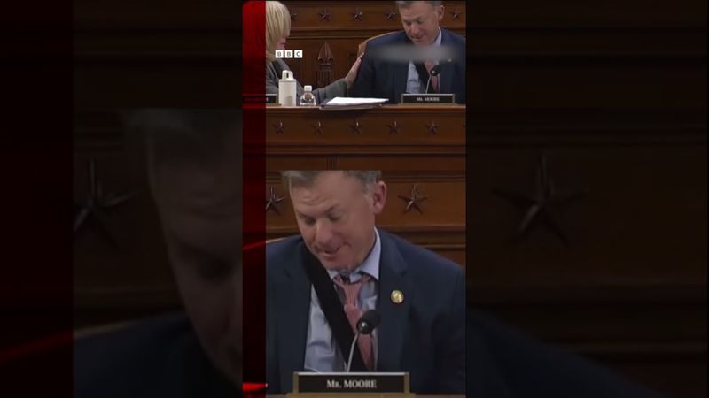 US Congressman Blake Moore falls asleep during an all-night House meeting. #BBCNews