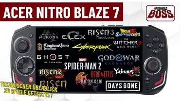 Acer Nitro Blaze 7 (Ryzen 7 8840HS/16GB) - technische Übersicht - 20 Spiele getestet!