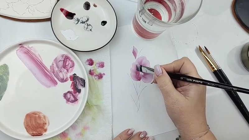 Маки - двойной мазок