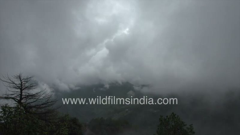 Monsoon mist, mountain rainy season cloud cover, time lapses of epic Himalayan proportions