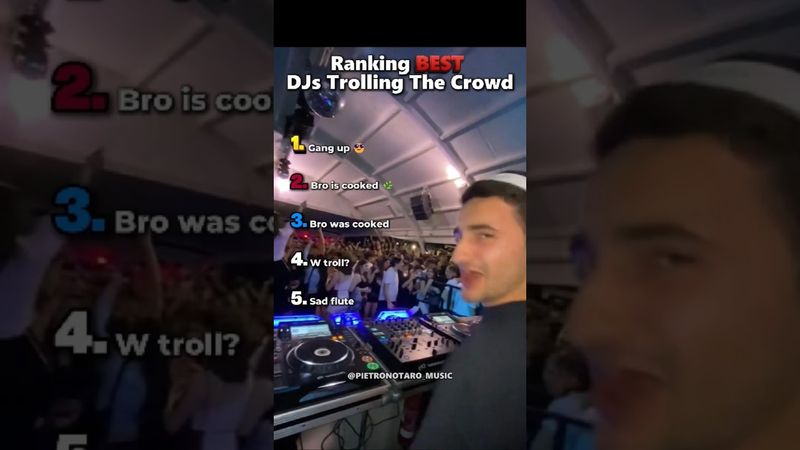Ranking BEST DJ Trolling The Crowd 🎧 #shorts