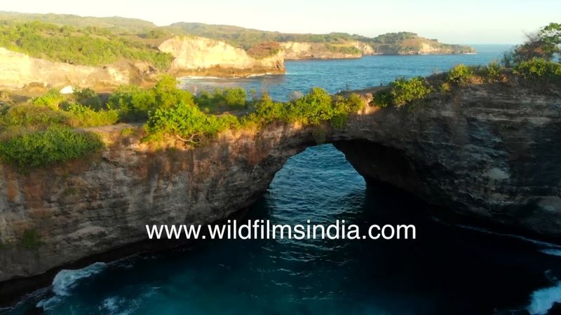 Broken Beach, also known as Pasih Uug, is a natural landmark on the island of Nusa Penida, Bali,