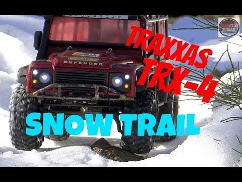 Traxxas TRX-4  Land Rover Defender D110 Crawling 6#  On Snow Trail