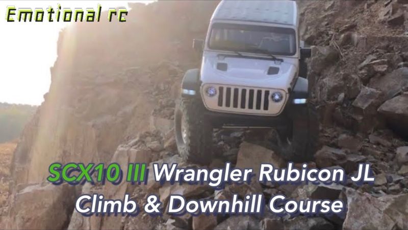 Axial SCX10 iii AXE Brushless 550 Jeep Wrangler Rubicon JL Offroad Trail(Climb&Down hill) 4x4 Rc car