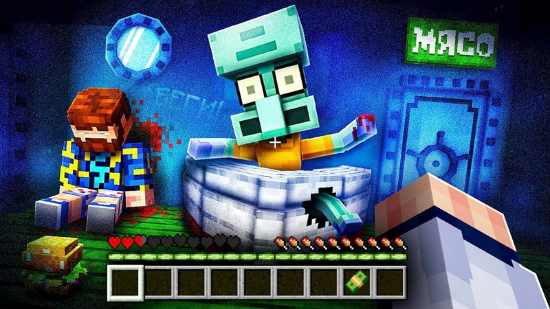 😱 Майнкрафт, но Мы Попали На ДЕНЬ РОЖДЕНИЯ СКВИДВАРДА [Полное Прохождение] + Фиксплей