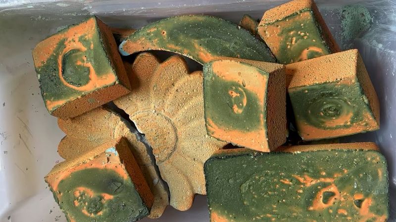 Crunchy Green GymChalk Reforms | ASMR | Oddlysatisfying