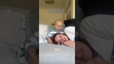 Putting head in baby’s lap to see their reaction 🥰🥰#baby #love #mom