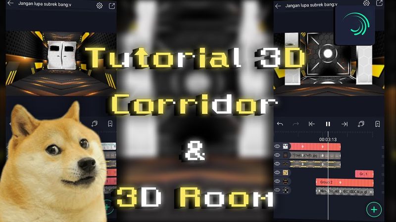 Tutorial 3D Corridor and 3D Room ||Alight motion