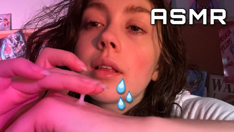 ASMR | A Very Spitty Spit Painting and Spit Visualizations ( mouth sounds, personal attention + )