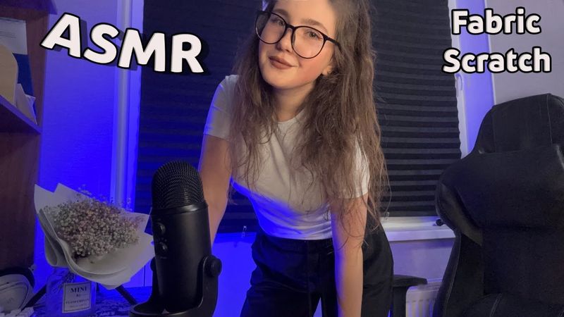 ASMR Fabric Scratching, Mouth & Hand Sounds, Visual 👚