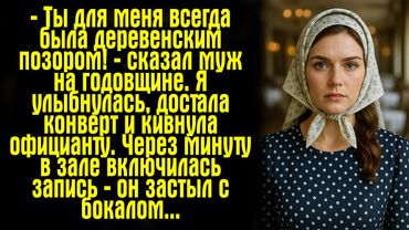 — Ты для меня всегда была деревенским позором! — сказал муж на годовщине. Я улыбнулась, достала..