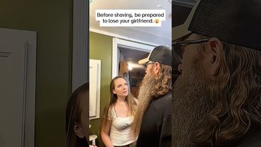Before shaving,be prepared to lose your girlfriend.#funny #couple #shave #beard #viral #usa #fyp