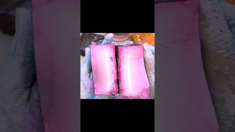 Hot Pink Block #relax #oddlysatisfying #satisfying #soap #slime #dyedgymchalk
