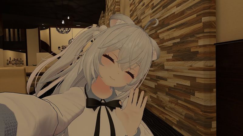 [ASMR-VRC] Drinking your coffee with a cute Fox (Visual Triggers, Rain) - No talking