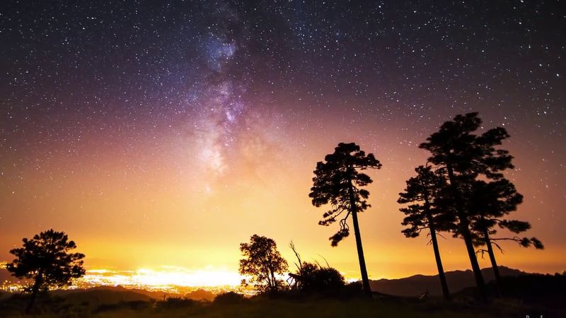 Звездное небо.4К залипалово релакс видео